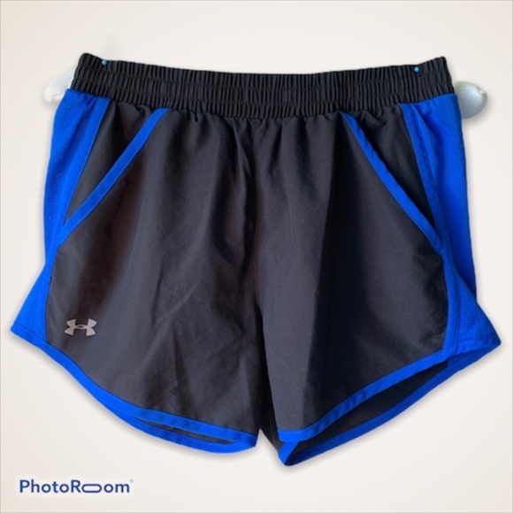 Under Armour Black and Blue trim Shorts with Pockets Size XS - Picture 1 of 7